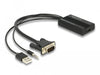 EAN 4043619641727 - DeLOCK 64172 adaptador de cable de vídeo 0,25 m HDMI tipo A (Estándar) VGA (D-Sub) + 3.5mm + USB Type-A N imagen 1