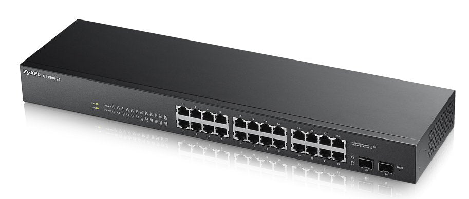 EAN 0760559129477 - Zyxel GS1900-24 switch Gestionado Gigabit Ethernet (10/100/1000) Negro imagen 1