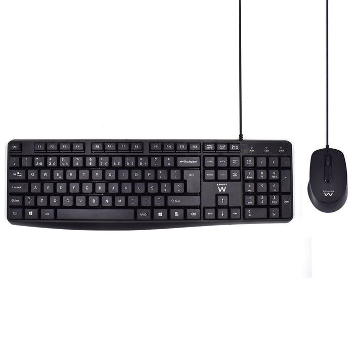 EAN 8052101430370 - Ewent EW3007 teclado Ratón incluido Oficina USB QWERTY Portugués Negro imagen 1