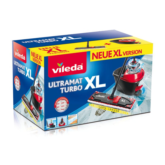 EAN 4023103212213 - Vileda Ultramat Turbo XL fregona Seca y húmeda Microfibra Negro, Rojo imagen 2