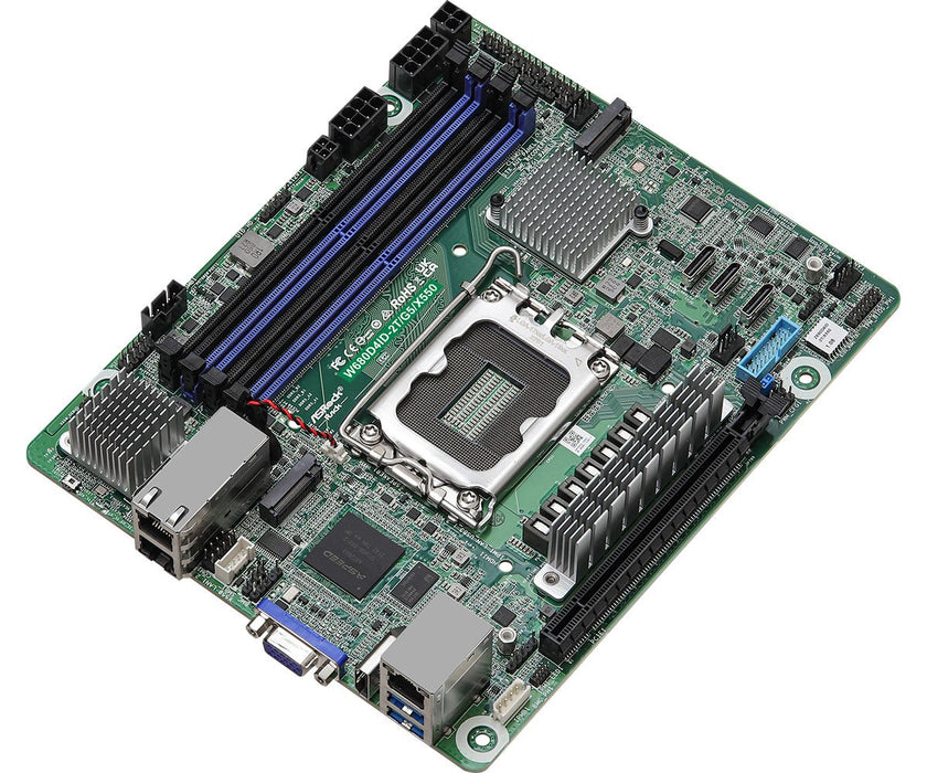 EAN 4711430520100 - Asrock W680D4ID-2T/G5/X550 placa base Intel W680 LGA 1700 mini ITX imagen 2