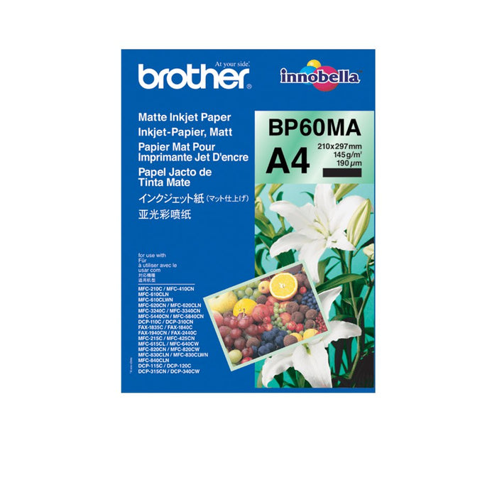 EAN 4977766628518 - Brother BP-60MA papel para impresora de inyección de tinta A4 (210x297 mm) Mate 25 hojas Blanco imagen 1