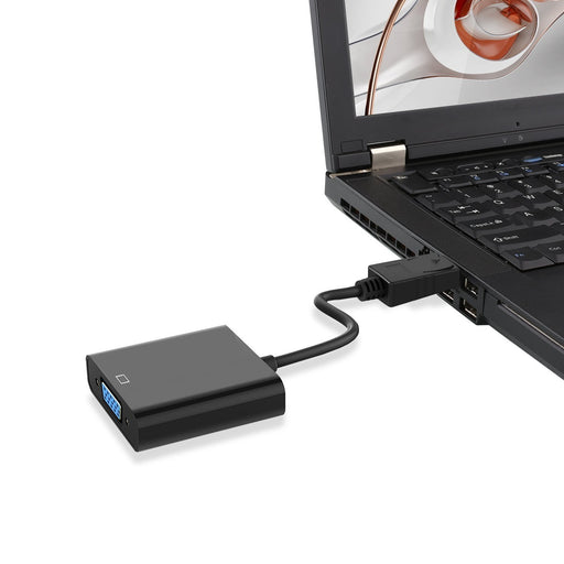 EAN 8054392610950 - Ewent EC1454 adaptador de cable de vídeo 0,15 m DisplayPort VGA (D-Sub) Negro imagen 2