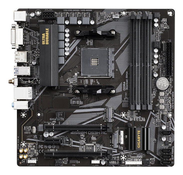 EAN 4719331810962 - GIGABYTE B550M DS3H AC placa base AMD B550 Zócalo AM4 micro ATX imagen 4
