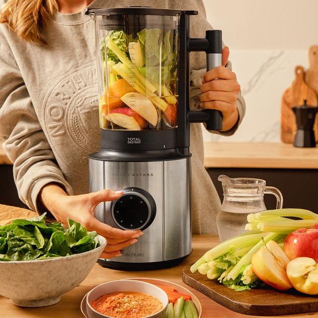 EAN 8435484039840 - Cecotec 03984 licuadora Batidora de vaso 1800 W Negro, Acero inoxidable, Transparente imagen 7