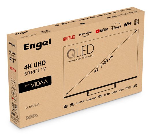 EAN 8436606900413 - Engel LE4395QLED Televisor 109,2 cm (43") 4K Ultra HD Smart TV Negro 280 cd / m² imagen 7