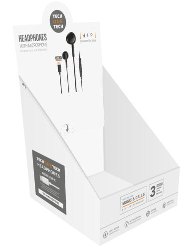 EAN 8436546594291 - TECH ONE TECH TEC1303 auricular y casco Alámbrico Dentro de oído Llamadas/Música USB Tipo C Negro, Blanco imagen 3