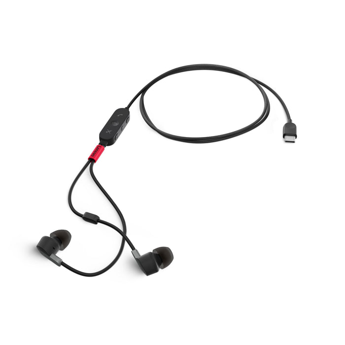 EAN 0195890370101 - Lenovo 4XD1C99220 auricular y casco Auriculares Alámbrico Dentro de oído Música/uso diario USB Tipo C Neg imagen 1