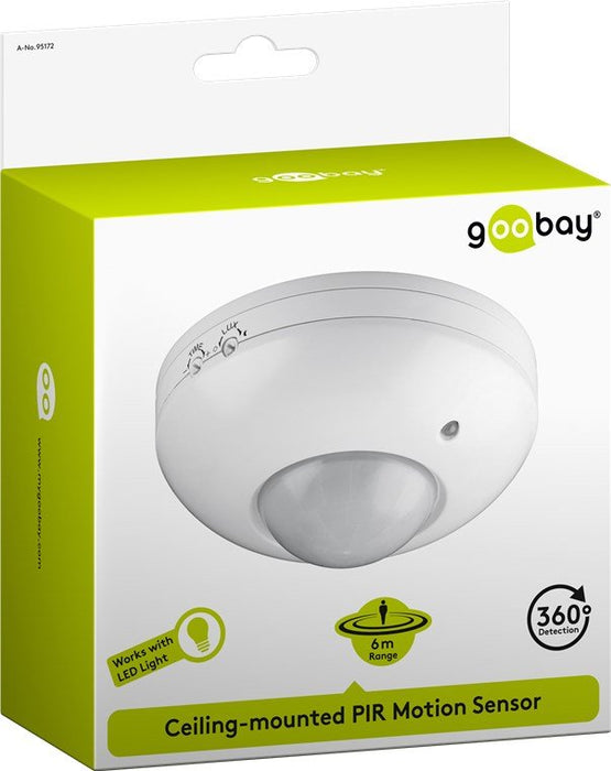 EAN 4040849951725 - Goobay 95172 detector de movimiento Sensor infrarrojo pasivo (PIR) Alámbrico Techo Blanco imagen 2