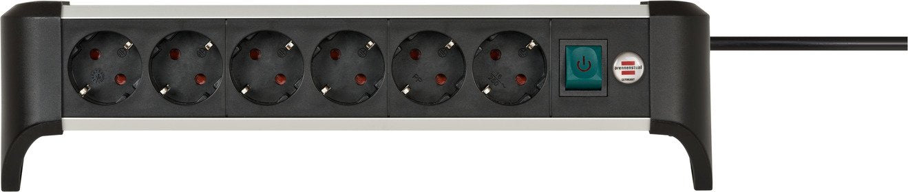 EAN 4007123677542 - Brennenstuhl 1391040600 base múltiple 3 m 6 salidas AC Interior Negro, Plata imagen 1