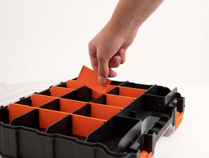 EAN 4043619184170 - DeLOCK 18417 caja de almacenaje Rectangular Plástico Negro, Naranja imagen 4