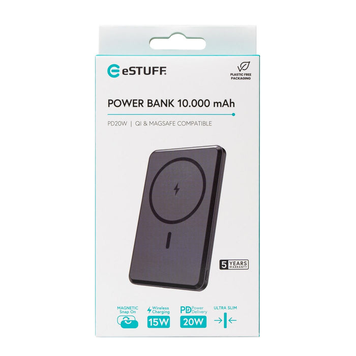 EAN 5715063517130 - eSTUFF ES641101 batería externa 10000 mAh Cargador inalámbrico Negro imagen 2