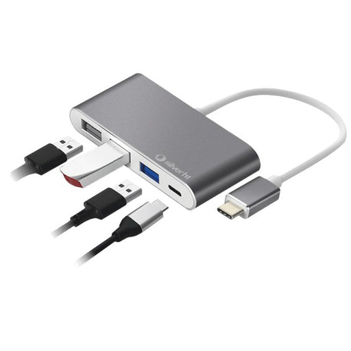 EAN 8420738309374 - SilverHT 112001140199 hub de interfaz USB 3.2 Gen 1 (3.1 Gen 1) Type-C Gris imagen 1