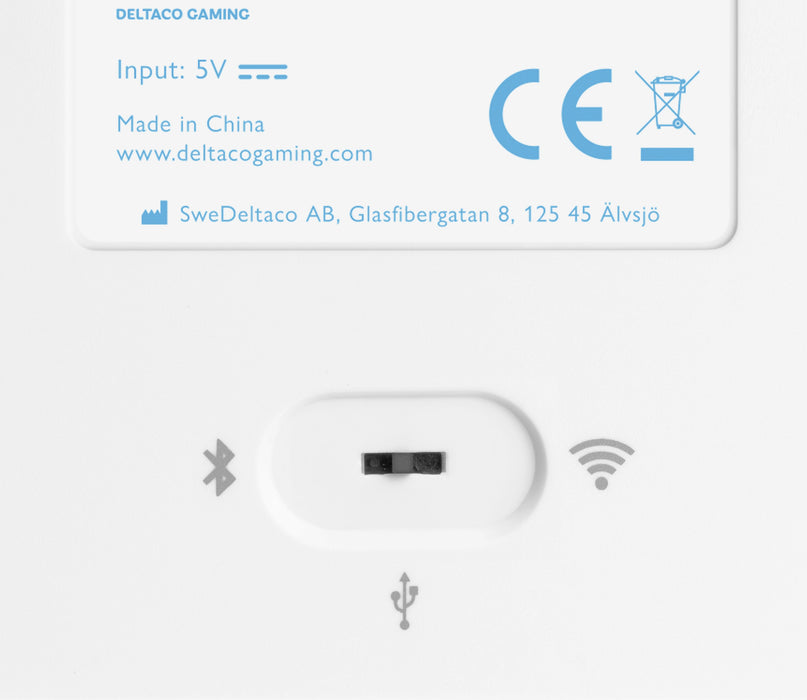 EAN 7333048053671 - Deltaco Gaming GAM-100-W-DE teclado Juego USB + RF Wireless + Bluetooth QWERTZ Alemán Blanco imagen 4