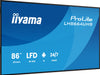 EAN 4948570125357 - iiyama LH8664UHS-B3AG pantalla de señalización Pantalla plana para señalización digital 2,17 m (85.6") Wi imagen 4