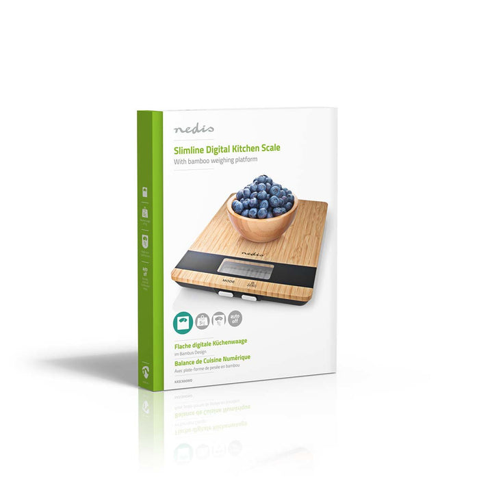 EAN 5412810334520 - Nedis KASC600WD báscula de cocina Madera Encimera Rectángulo Báscula electrónica de cocina imagen 11