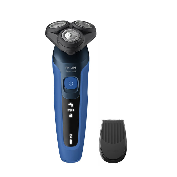 EAN 8710103993827 - Philips SHAVER Series 5000 S5466/17 afeitadora Máquina de afeitar de rotación Recortadora Negro, Azul imagen 1