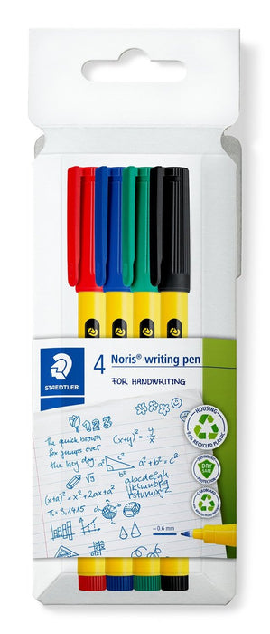 EAN 4007817164648 - Staedtler Noris writing pen 307 rotulador de punta fina Negro, Azul, Verde, Rojo 4 pieza(s) imagen 1