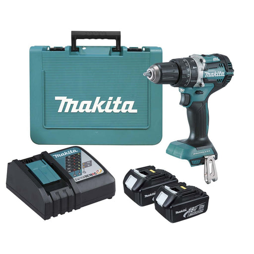 EAN 0088381826204 - Makita DHP484RTE taladro 2000 RPM Sin llave 1,6 kg Negro, Azul imagen 1