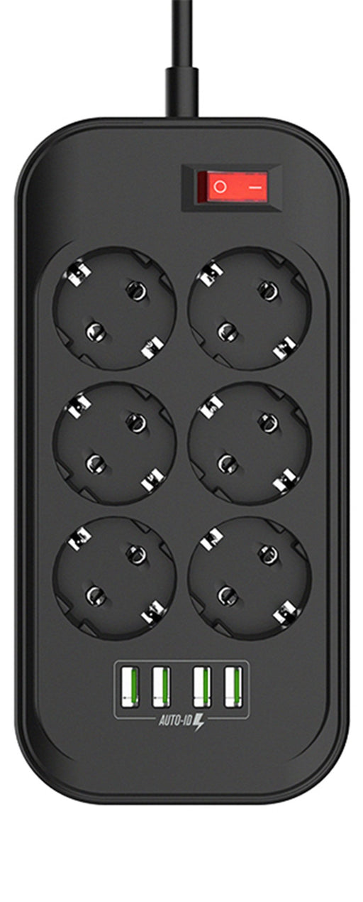 EAN 4823094917933 - Colorway CW-CHE64B base múltiple 2 m 6 salidas AC Interior Negro imagen 2