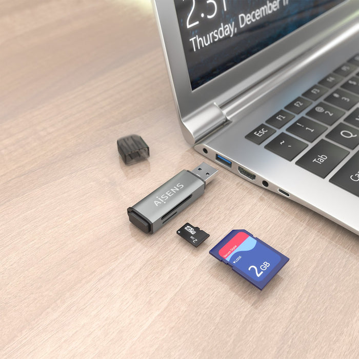 EAN 8435739903315 - AISENS ASCR-2A09-GR lector de tarjeta USB 3.2 Gen 1 (3.1 Gen 1) Type-A imagen 5