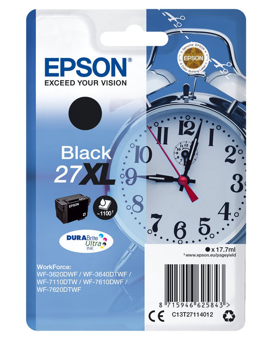 EAN 8715946533063 - Epson Alarm clock C13T27114012 cartucho de tinta 1 pieza(s) Original Alto rendimiento (XL) Negro imagen 1
