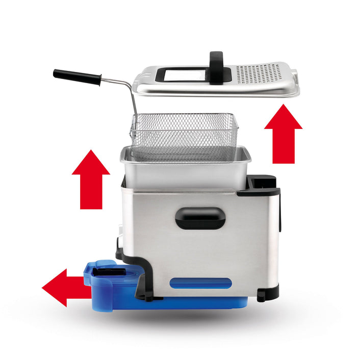 EAN 3045386366545 - Tefal Oleoclean Pro Inox & Design FR8040 Sencillo 3,5 L 2300 W Negro, Acero inoxidable imagen 6