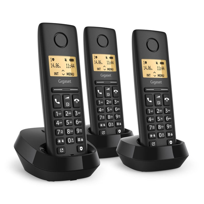 EAN 4250366871561 - Gigaset PURE 100 trio Teléfono DECT/analógico Identificador de llamadas Negro imagen 1