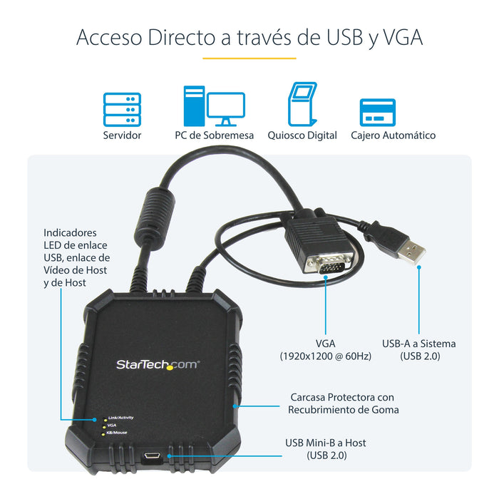 EAN 0065030862240 - StarTech.com NOTECONS02X interruptor KVM Negro imagen 10