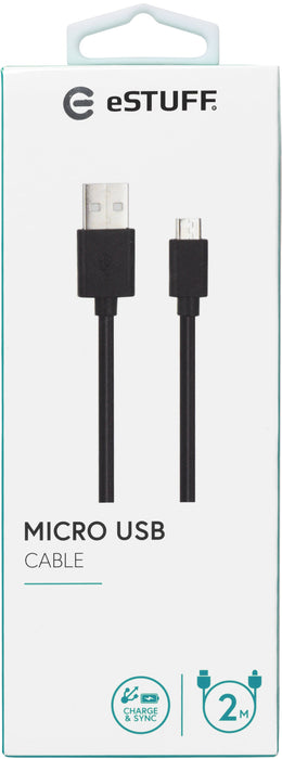 EAN 5706998094469 - eSTUFF ES603009 cable USB USB 2.0 2 m Mini-USB A Micro-USB A Negro imagen 2