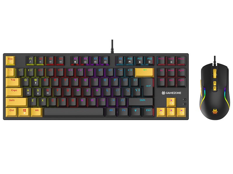 EAN 5907512873281 - Tracer HORNET 87 teclado Ratón incluido Juego USB QWERTY Inglés Negro, Amarillo imagen 1