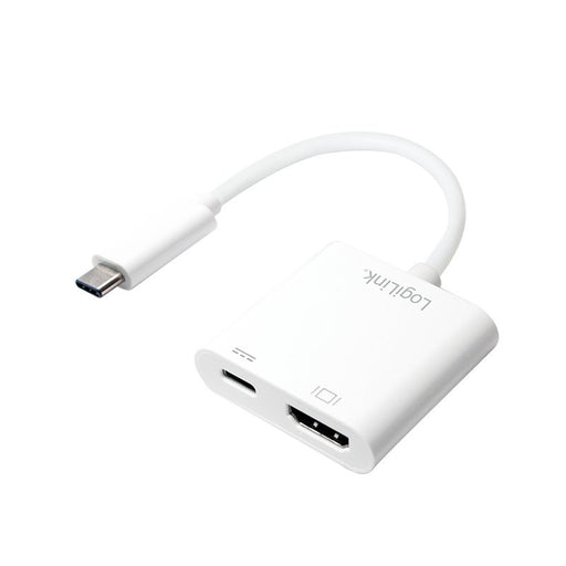 EAN 4052792038705 - LogiLink 0.14m, 2xUSB-C/HDMI Adaptador gráfico USB 3840 x 2160 Pixeles Blanco imagen 1