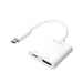 EAN 4052792038705 - LogiLink 0.14m, 2xUSB-C/HDMI Adaptador gráfico USB 3840 x 2160 Pixeles Blanco imagen 1