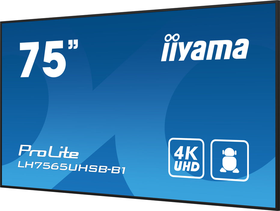 EAN 4948570123483 - iiyama LH7575UHS-B1AG pantalla de señalización Pantalla plana para señalización digital 190,5 cm (75") LC imagen 7