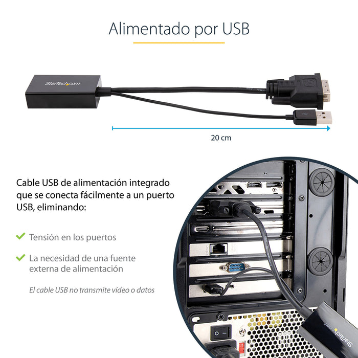 EAN 0065030875851 - StarTech.com DVI2DP2 adaptador de cable de vídeo 0,254 m Negro imagen 13