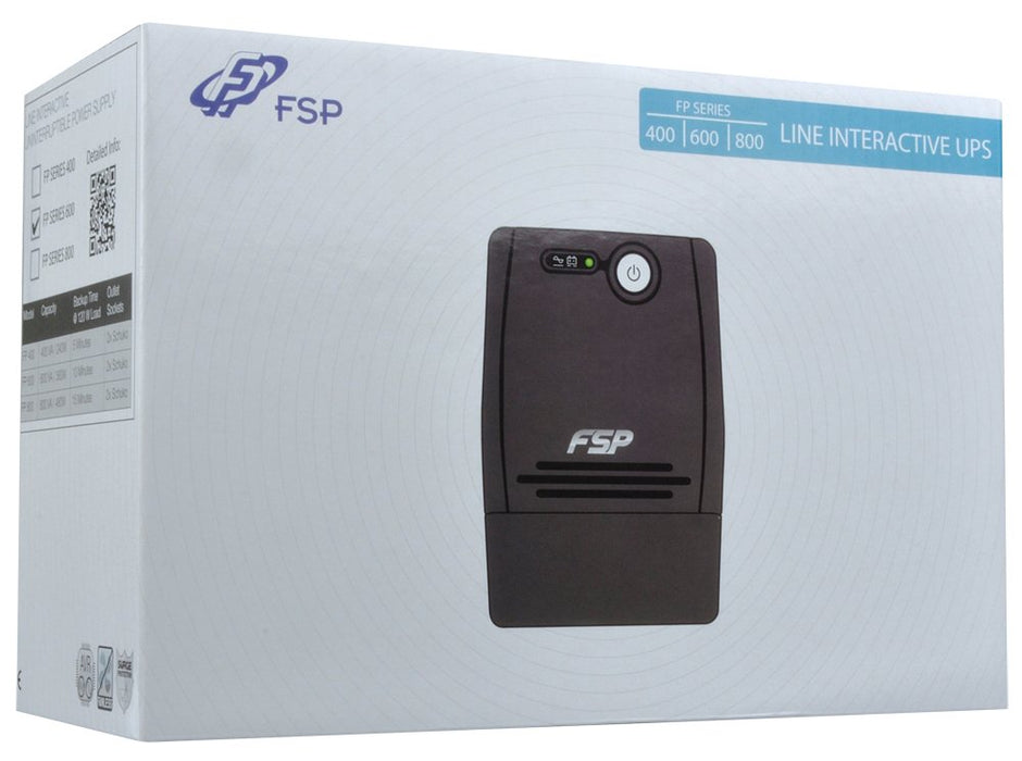 EAN 4711140489247 - FSP FP 600 sistema de alimentación ininterrumpida (UPS) 0,6 kVA 360 W 2 salidas AC imagen 3
