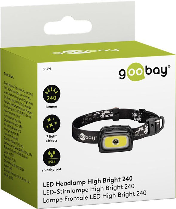 EAN 4040849583919 - Goobay 58391 linterna Negro, Rojo, Blanco Linterna con cinta para cabeza LED imagen 4