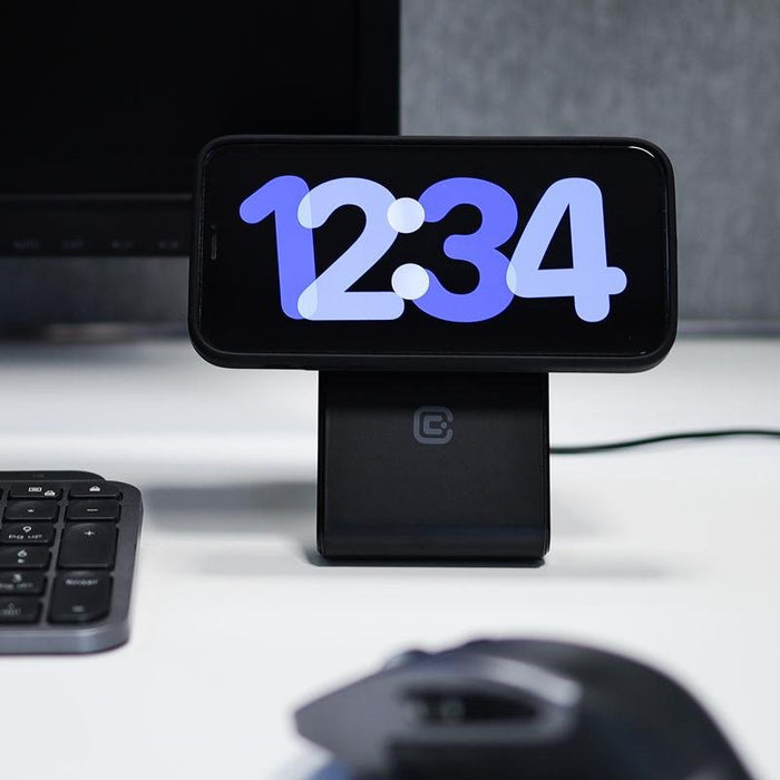 EAN 5904310703543 - Crong MagSpot Stand - 2-in-1 drahtloses Ladegerät mit MagSafe für iPhone und AirPods (schwarz) Smartphone imagen 9