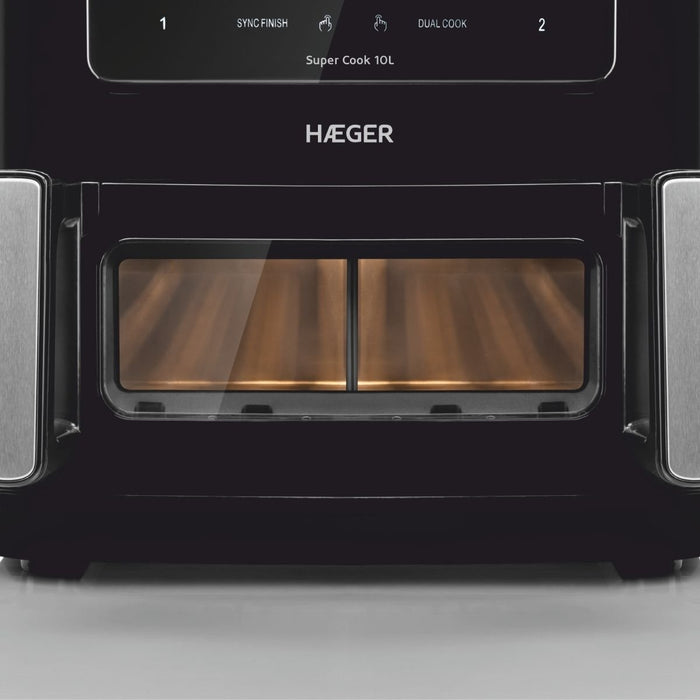 EAN 5608475038693 - Haeger AF-D10.010A freidora Doble 10 L Independiente 2600 W Freidora de aire caliente Negro imagen 6