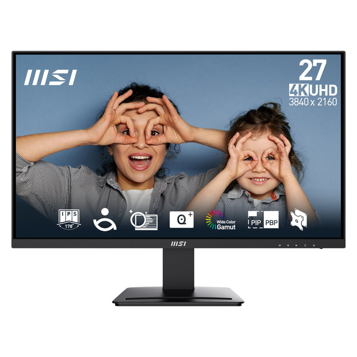 EAN 4711377192279 - MSI Pro MP273U pantalla para PC 68,6 cm (27") 3840 x 2160 Pixeles 4K Ultra HD Negro imagen 1