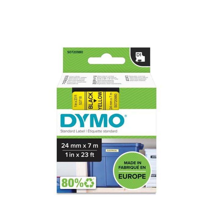 EAN 5411313537186 - DYMO D1 Standard - Black on Yellow - 24mm cinta para impresora de etiquetas imagen 2
