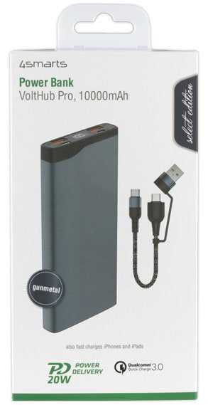 EAN 4250774954702 - 4smarts VoltHub Pro Polímero de litio 10000 mAh Negro, Metálico imagen 3