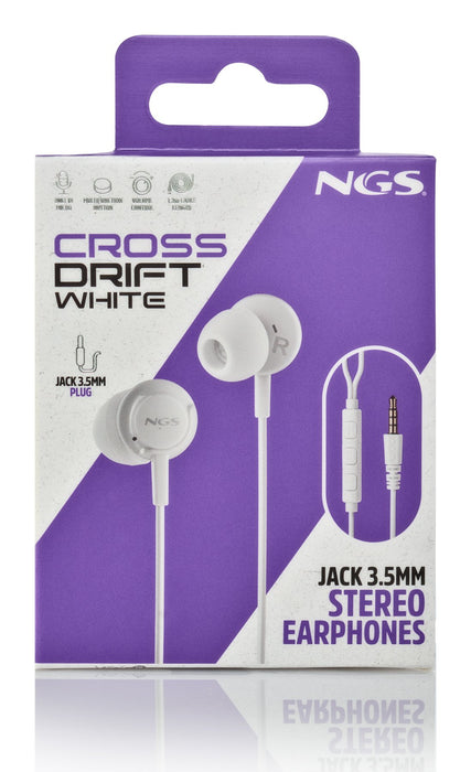 EAN 8435430627213 - NGS CROSS DRIFT WHITE Auriculares Alámbrico Dentro de oído Llamadas/Música Blanco imagen 8