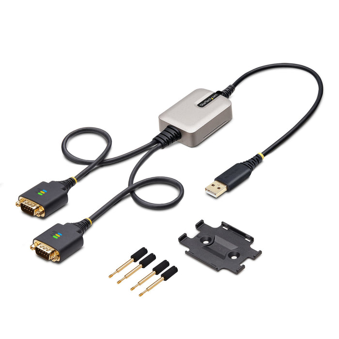 EAN 0065030898393 - StarTech.com 2P1FFC-USB-SERIAL cambiador de género para cable USB-A 2 x DB-9 RS-232 Negro, Gris imagen 8