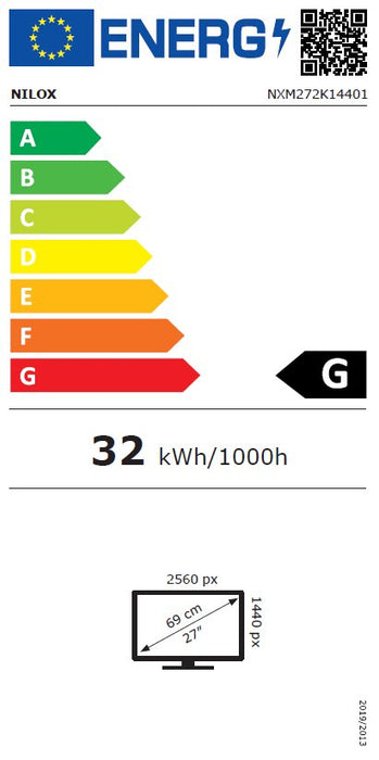 EAN 8435099531432 - Nilox NXM272K14401 pantalla para PC 68,6 cm (27") 2560 x 1440 Pixeles LED Negro imagen 5