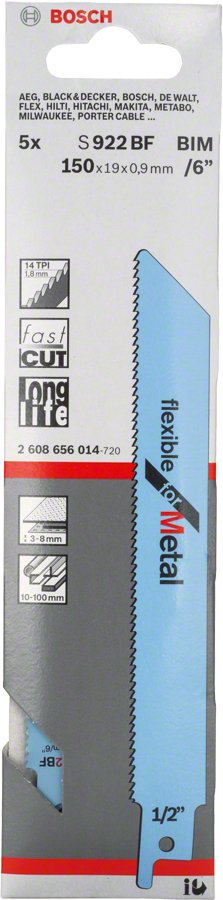 EAN 3165140093507 - Bosch 2 608 656 014 hoja de sierra de calar, de sierra de marquetería y de sierra recíproca Hoja para sie imagen 2