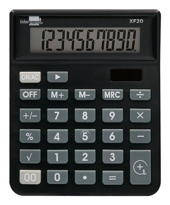 EAN 8423473040793 - Liderpapel XF20 calculadora Escritorio Calculadora básica Negro imagen 1