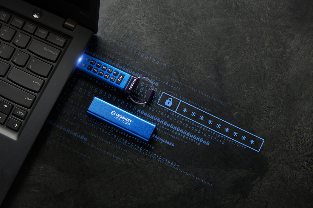 EAN 0740617330069 - Kingston Technology IronKey Keypad 200 unidad flash USB USB tipo A 3.2 Gen 1 (3.1 Gen 1) Azul imagen 6