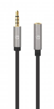 EAN 0766623356039 - Manhattan 356039 cable de audio 2 m 3,5mm Negro, Plata imagen 3