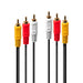 EAN 4002888356909 - Lindy 35690 cable de audio 1 m 3 x RCA Negro, Rojo, Blanco, Amarillo imagen 1